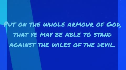 Armour up your life with God