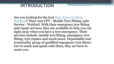 Best New Tyres in West Watford