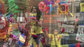 Colombianos exigen en Washington que cese la represión contra las manifestaciones