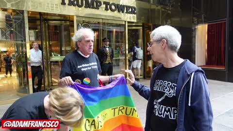 "Indict Trump" protest outside of Trump Tower (NYC)