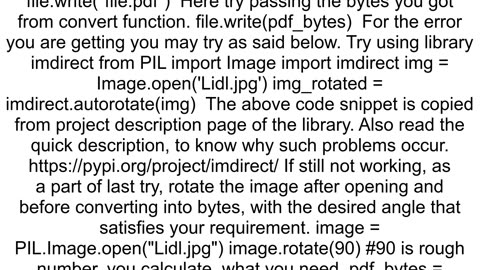 Invalid rotation when converting jpg to pdf with python