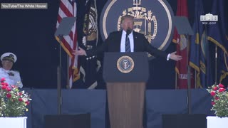 President Trump Gave The Commencement Address At The US Naval Academy