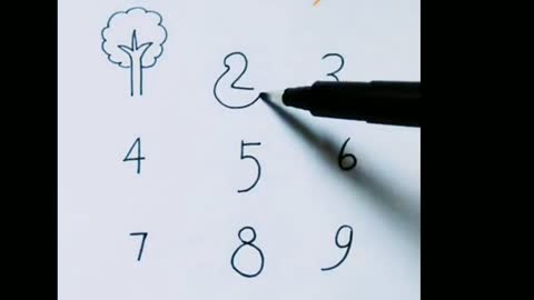 How to draw anything from number for kids