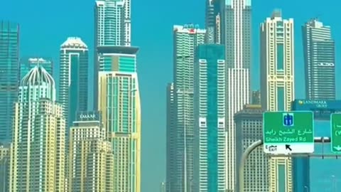 Dubai Main Sheikh Zayed Road Morning Time