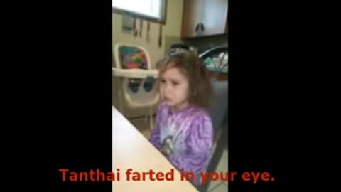 Boy farts in sister's eye and it hurt!