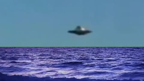 UFO over the sea.