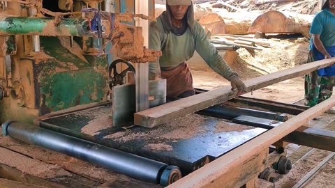 Red Meranti Sawmills Make Boards, Beams#Sawmill