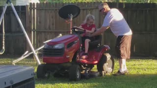 Driving the Mower