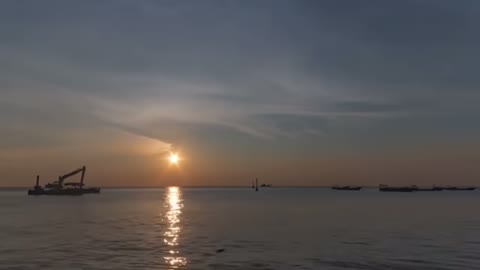 a beautiful sunset without sound