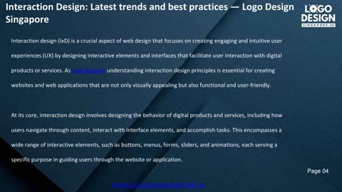 Interaction Design: Latest trends and best practices — Logo Design Singapore