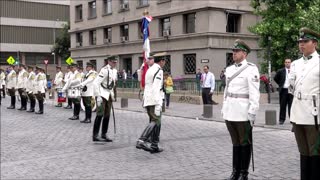 Palacio La Moneda change of Guard In Santiago, Chile