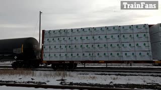 CN 2948 & CN 3186 Engines Westbound Manifest In Ontario