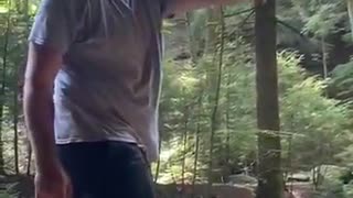 Man Confronts People Carving Into Rocks