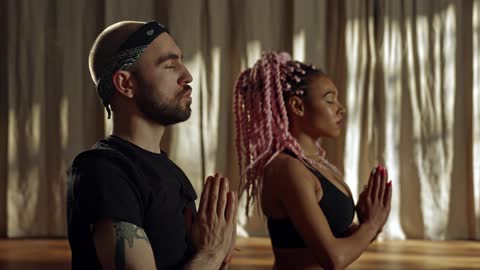 A Man And A Woman Meditating Exercise