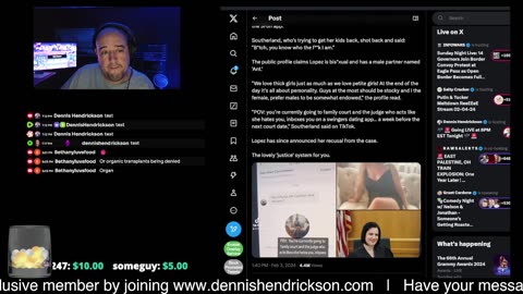 Dennis Hendrickson Live Stream 8PM EST