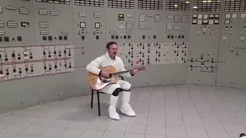 Ukrainian singer Svyatoslav Vakarchuk performed at the Chernobyl Nuclear Power Plant