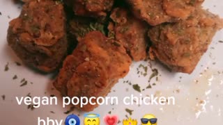 Vegan popcorn chicken