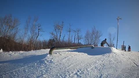 Snowboarding at Table mountain