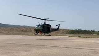 US Air Force UH-1N lands at Steamboat Springs Airport