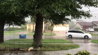 High Winds Trash Blowing in a Storm in Slow Motion