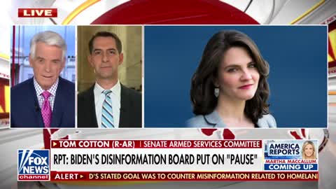 The Disinformation Board Was ‘Paused’ Because the American People Found Out About It: Sen. Cotton
