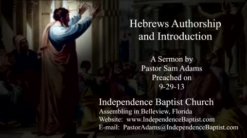 Hebrews Authorship and Intro