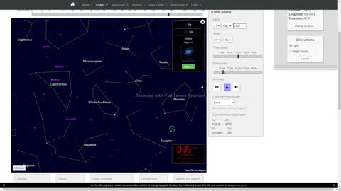 2021-08-22 Jupiter and Saturn Retrograding 02 - Simulation