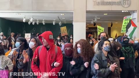 Pro-Palestinian protesters are occupying the Fashion Institute of Technology in NYC