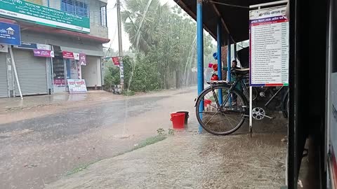 Raining in village, most wonder full country