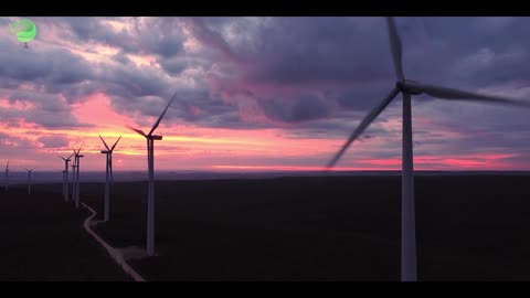 wind turbine farm on hd