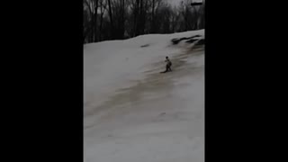 OGL going down The "Wall" in shorts Holiday Valley