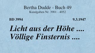 BD 3994 - LICHT AUS DER HÖHE .... VÖLLIGE FINSTERNIS ....