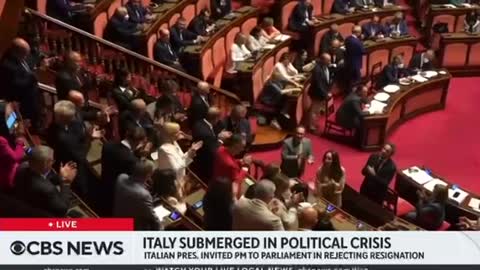 Italy submerged in political crisis after president rejects prime ministers resignation.