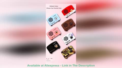 ✅ Retro Portable Bluetooth Speaker Retro Mini Portable Wireless Bluetooth Speaker Radio USB/TF Card