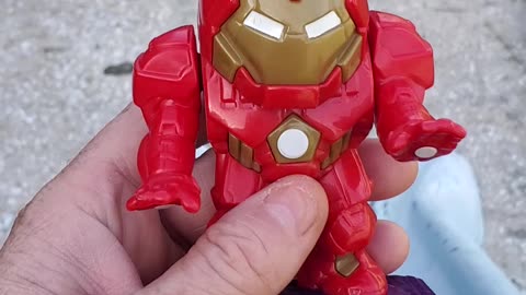 McDonald's Iron Man Hulkbuster Toy - Slide Test