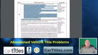 Do NOT file for an abandoned vehicle title until you check the results in your state.
