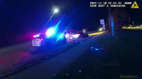 Bodycam captures drunk driver crashing into police squad while police canine was inside