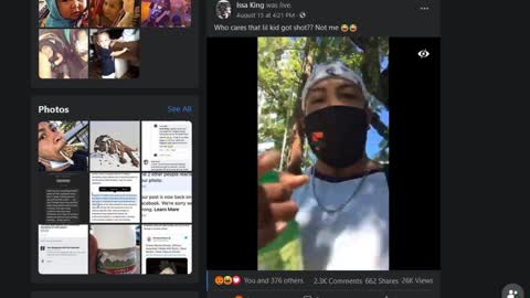 Issa King was on Facebook live saying Cannon Hinnant deserved to die.