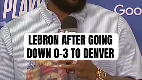 LEBRON JAMES UPSET AFTER GOING DOWN 0-3 AGAINST DENVER NUGGETS