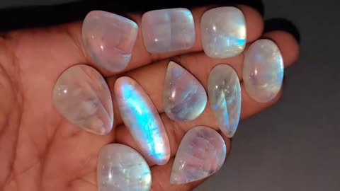 A Beautiful Rainbow Moonstone at Cabochonsforsale