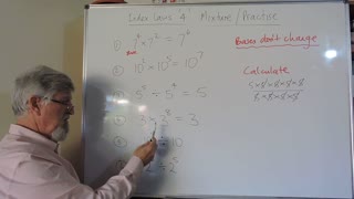 Math Index Laws or Exponent Set A 04 Multiplication and Division Mixture Mostly for Years/Grade 7 and 8
