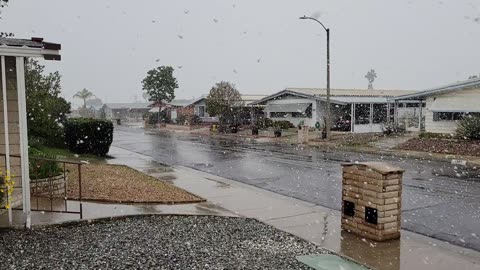 snow in Hemet California