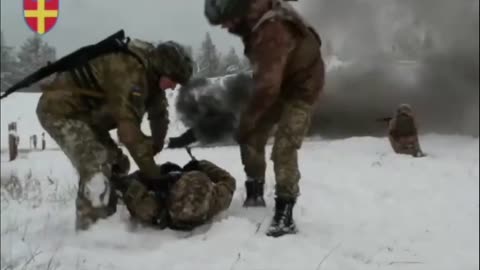 Ukrainian forces endure mandatory psychological obstacle course in routine training exercise
