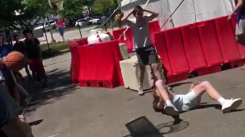 Kid gets dunked on!