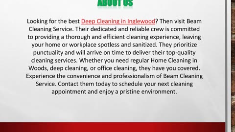 Deep Cleaning in Inglewood
