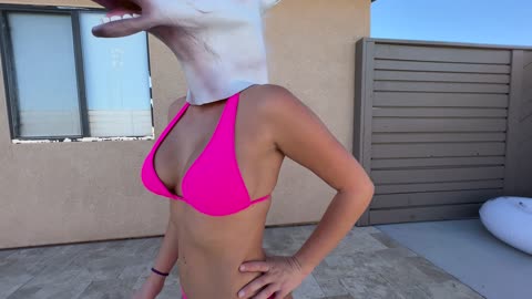 A really dumb Bikini Try on video