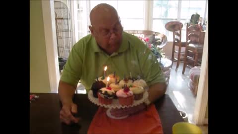 Sweet Man Battles Trick Candles on 80th Birthday!