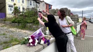 Tributes laid outside Sinead O'Connor's former home