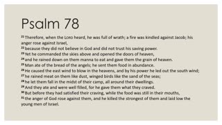 Psalm 78:1-31 Devotion