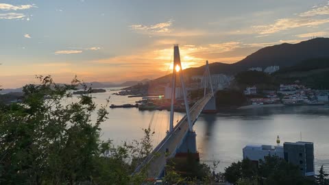 This is the sunset time rep taken at Dolsan Park in Yeosu City, Korea.